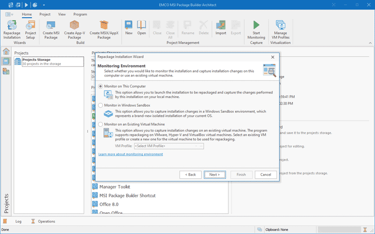 Installation Wrapping Configuration